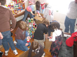 Gathering the cans